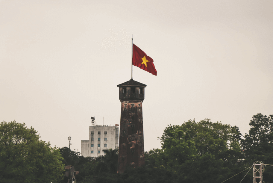 The flag of Vietnam (Cộng hòa Xã hội chủ nghĩa Việt Nam).