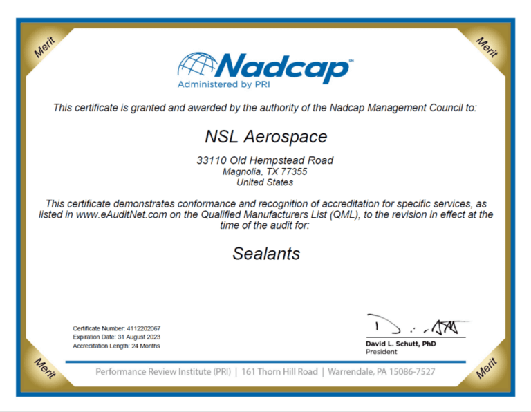 AS 9100, ISO 9001:2015 & Nadcap Certs | NSL Aerospace